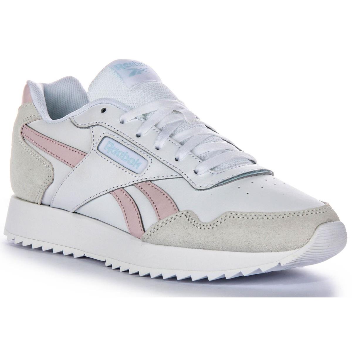 Reebok Glide Ripple Soft Feel Lace Trainers White Pink Women Sneaker US 5 - 11 - WHITE PINK