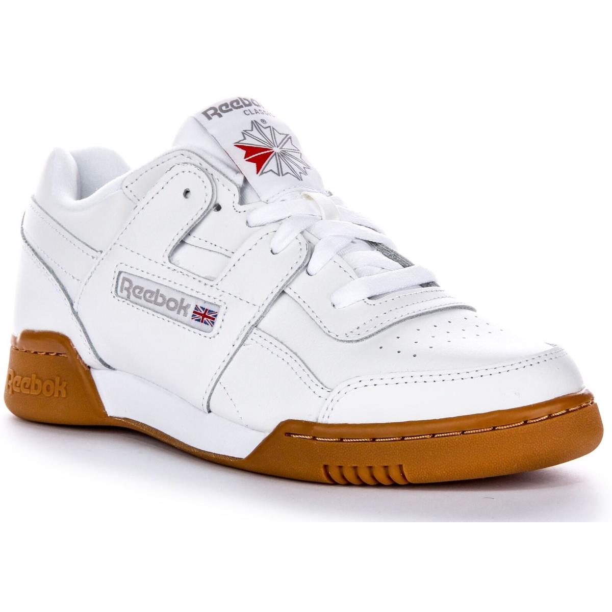 Reebok Workout Plus Full Grain Leather Retro Mens Sneakerwhite Gum US 6 - 13 - WHITE GUM