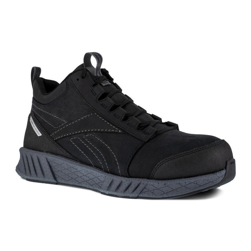 Reebok Work Mens Fusion Formidable Composite Toe Esd Mid-cut Athletic Work - Black / Grey