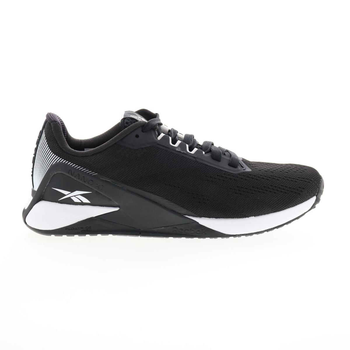 Reebok Nano X1 Womens Black Canvas Lace Up Athletic Cross Training Shoes