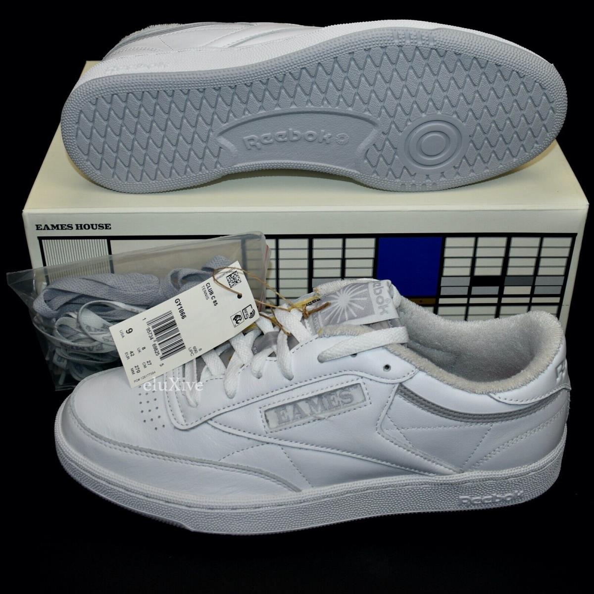 Reebok Eames Club C 85 White Leather Mens Sneaker Retro Classic 11