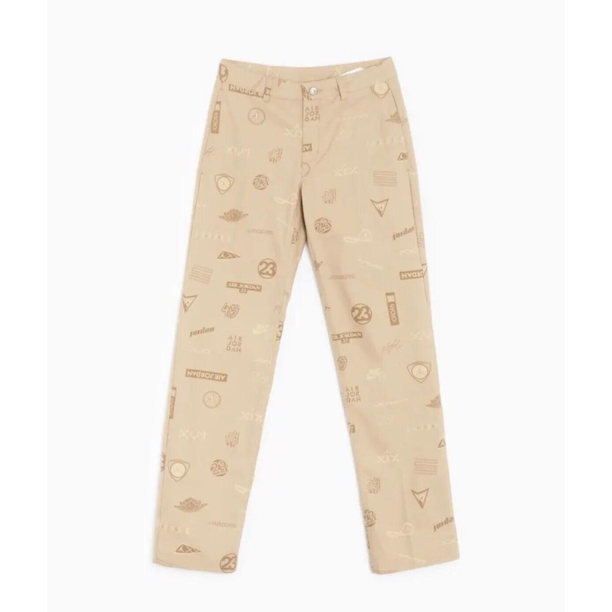 Size 34 Men`s Air Jordan Flight Heritage Woven Khaki Pants Desert Tan