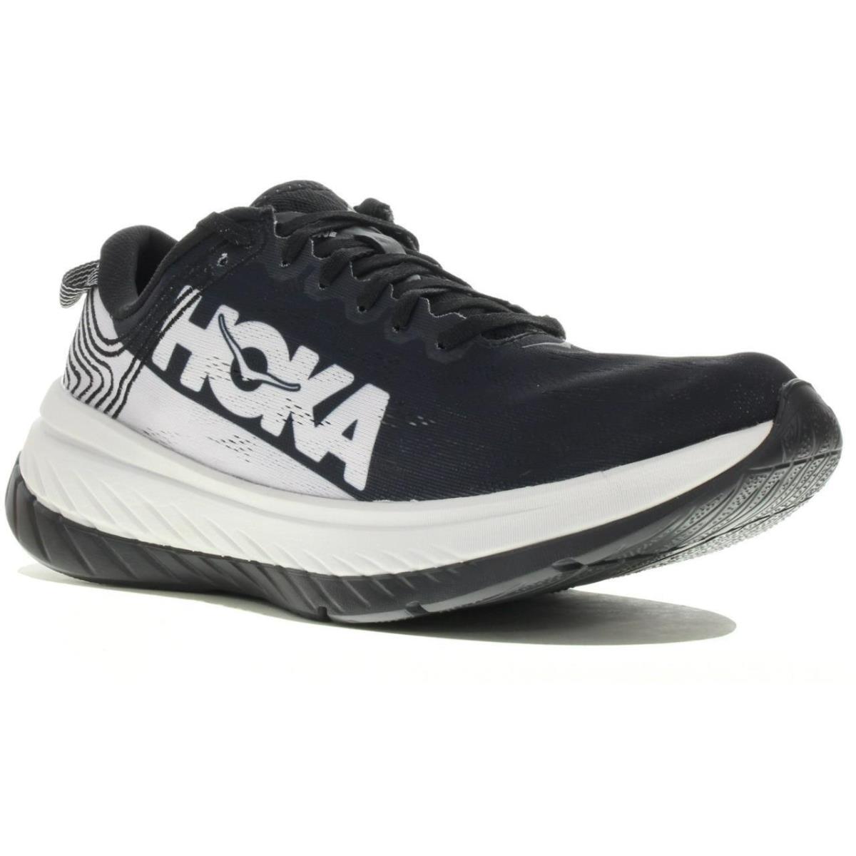 Men`s Hoka One One Carbon X Running Shoes Size 7.5 Black/white 1102886