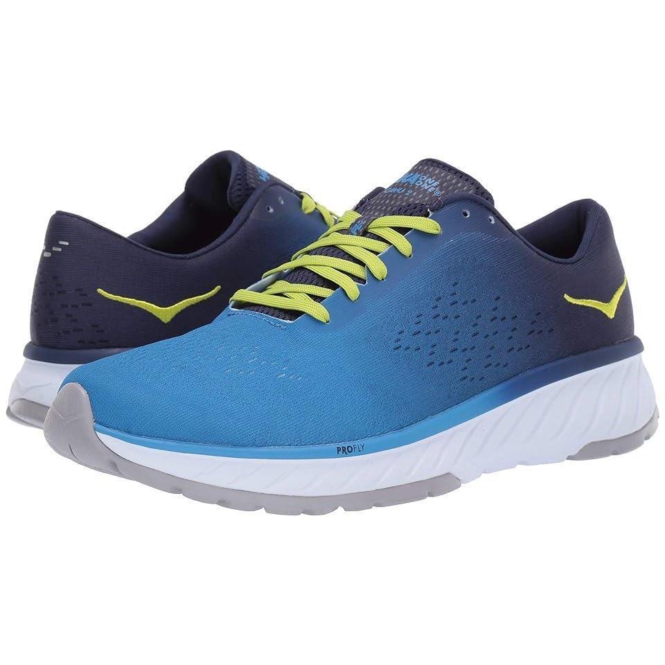 Men`s Hoka One One Cavu 2 Running Shoes Size 8.5 Blue/green 1099723