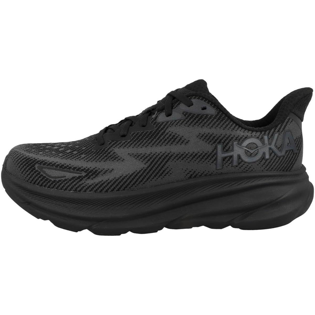 Hoka Men`s Clifton 9 Sneaker Black/black 8