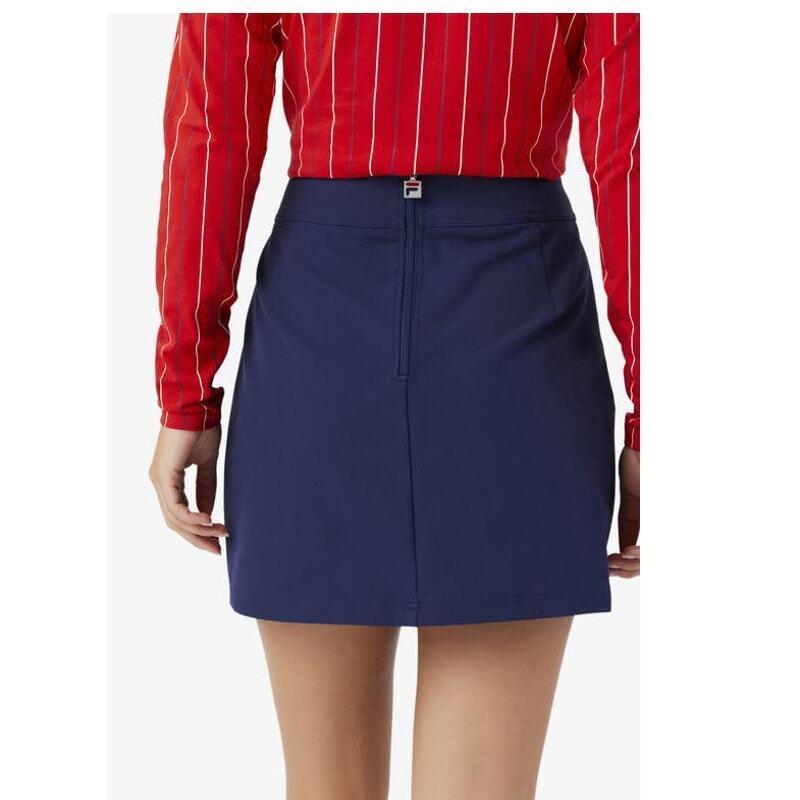 Fila Amy Pleated Mini Navy Blue Skirt Women Size Large Preppy Style
