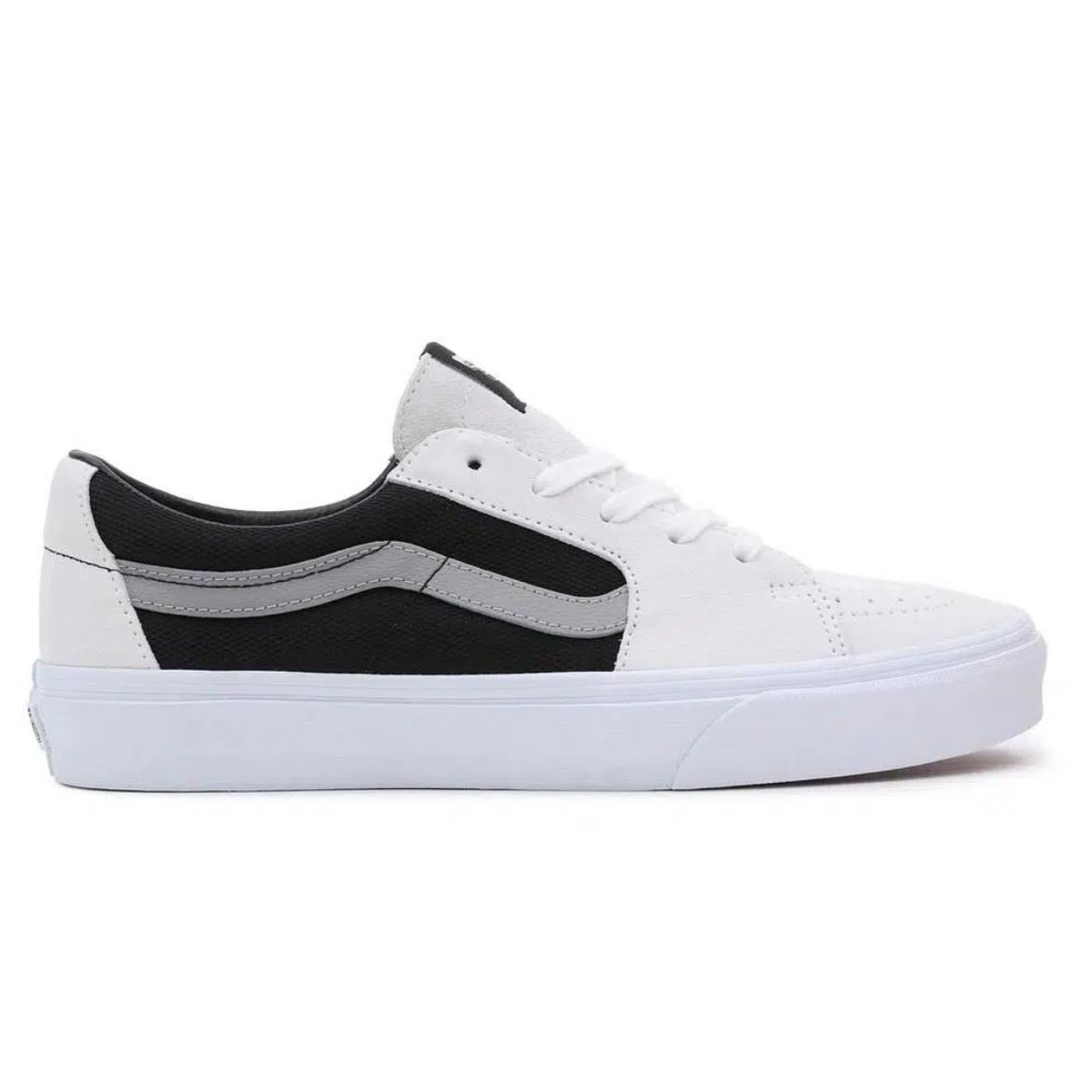 Vans SK8-Low 2 Tone White/black Suede Men`s Sneakers Shoes Size 13