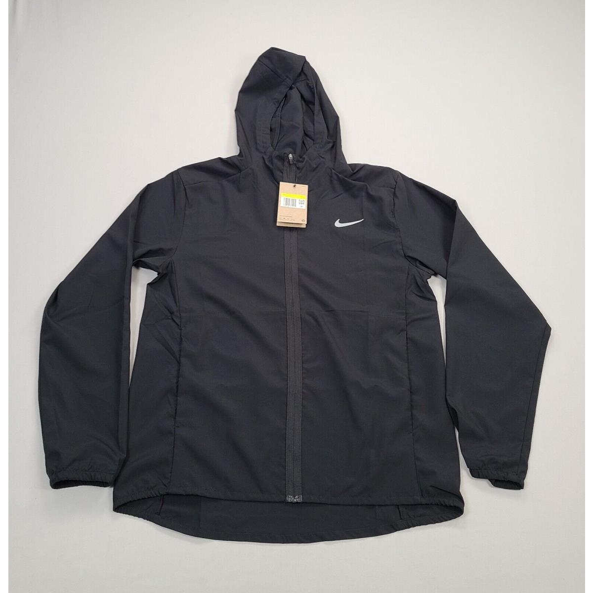 Nike Jacket Adult Small Black Dri-fit Hooded Versatile Jacket Full Zip Mens