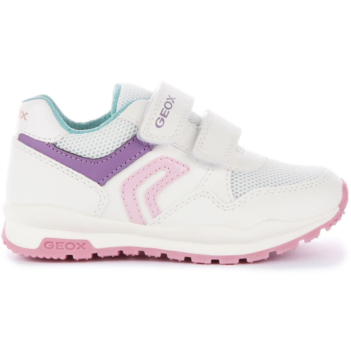 Geox J Pavel G. A Low Cut Retro Sneaker White Pink Infants US 0.5C - 13.5C