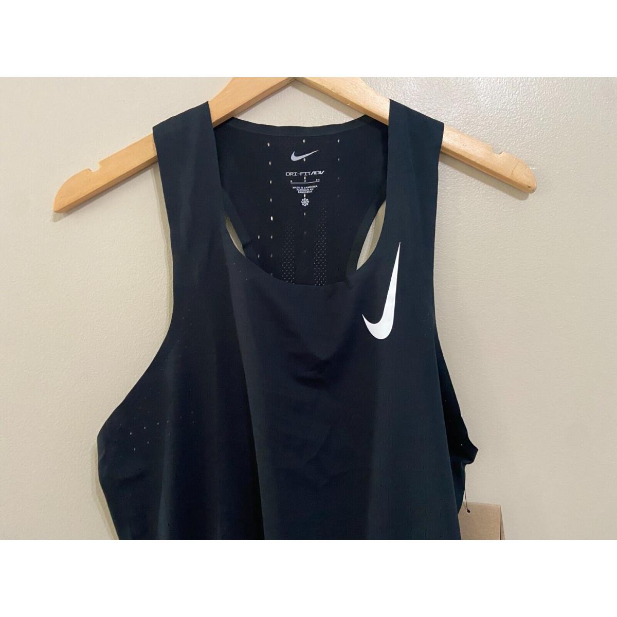 Nike Aeroswift Running Tank Top Singlet Shirt Black CJ7835-010 Men`s Size S