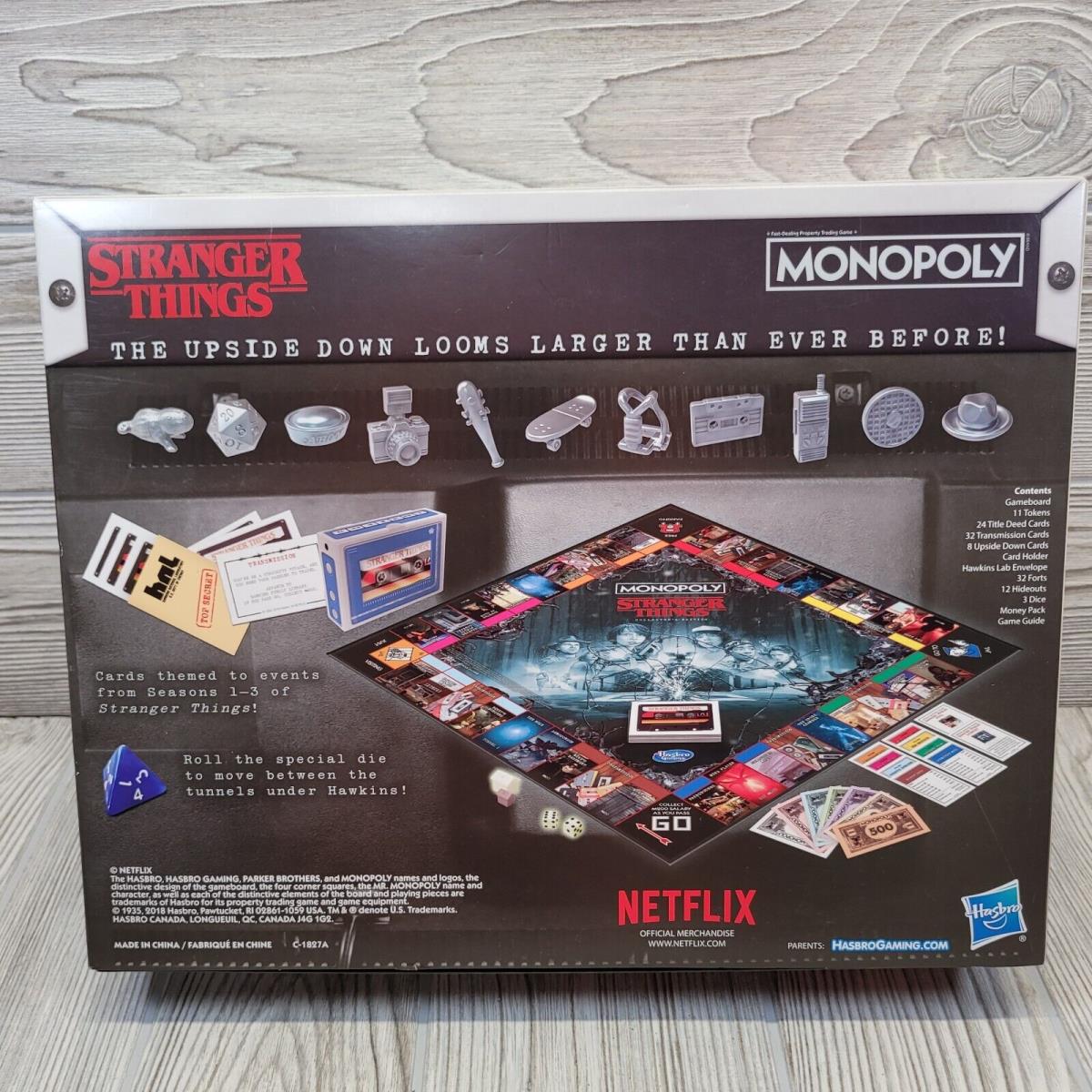 Monopoly Game Stranger Things Collector`s Edition Netflix TV Series Board Game