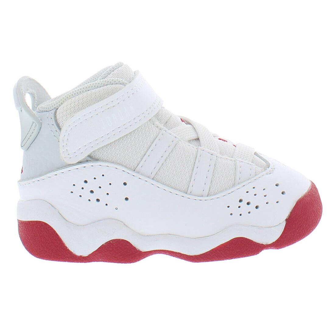 Nike Jordan 6 Rings Infant/toddler Shoes Size 5 Color: White/red - White/Red, Main: White