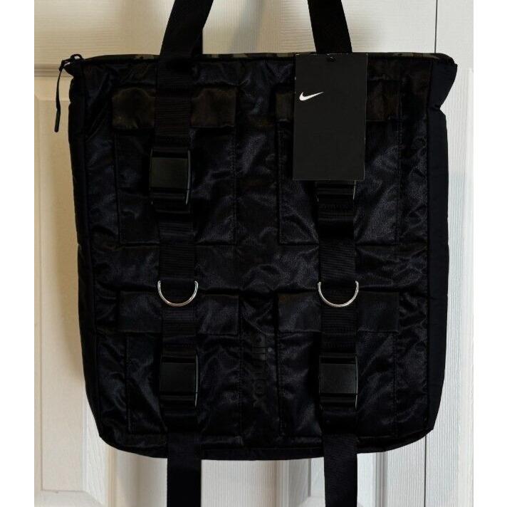 Nike Air Max Black Tote Bag Utility Pockets College Travel Books BA5852-010