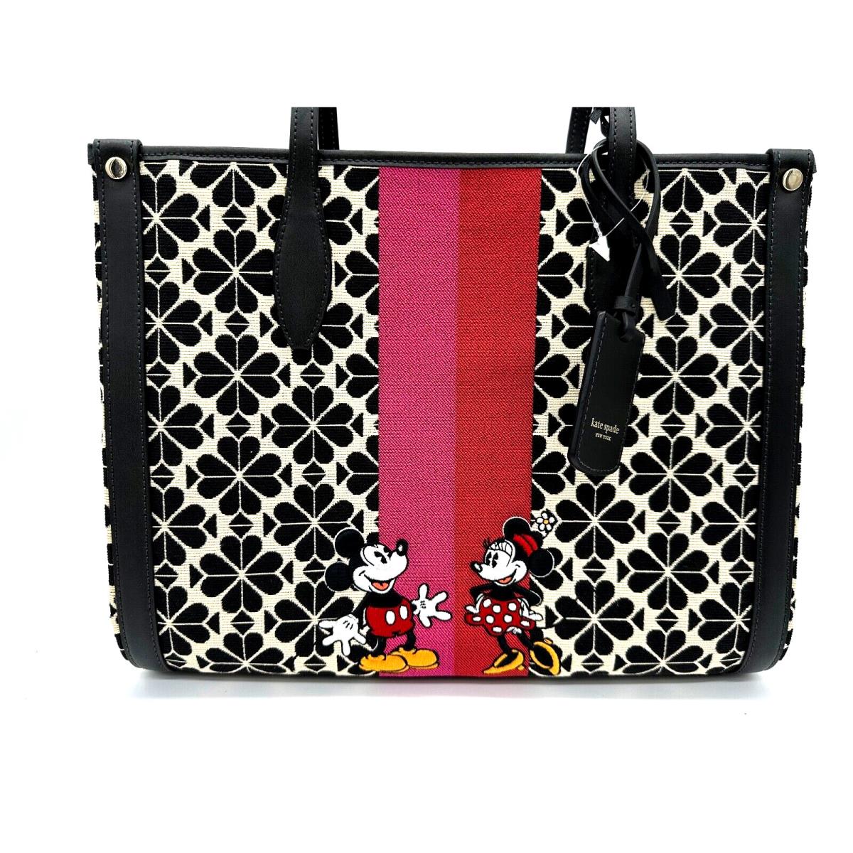 Disney X Kate Spade Mickey Minnie Mouse Flower Jacquard Tote Bag Medium 100