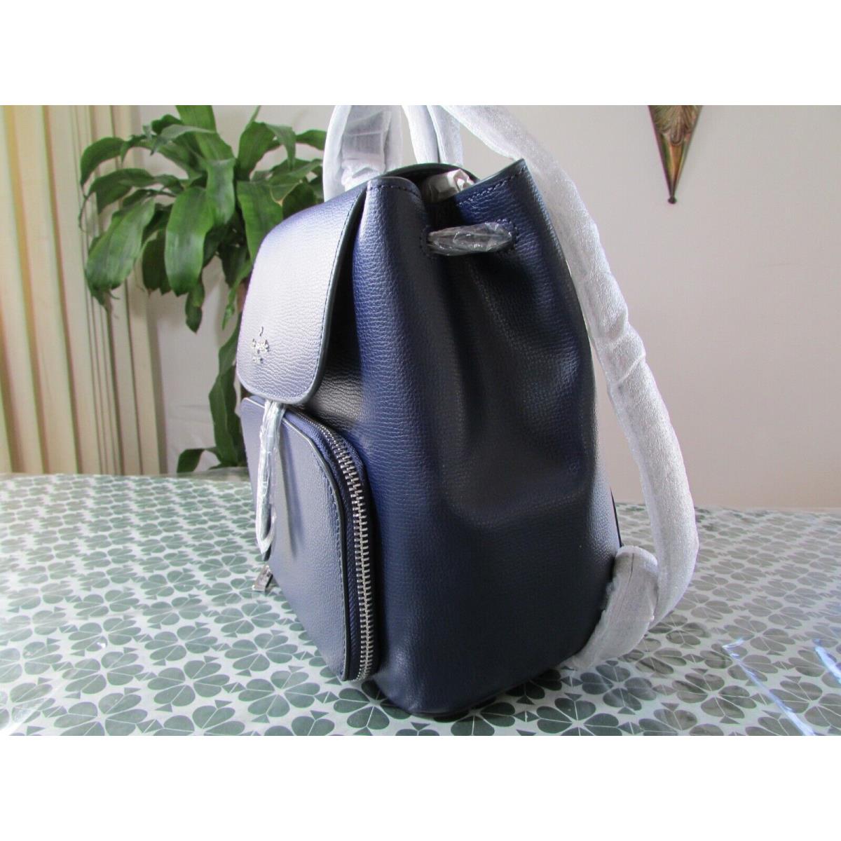 Kate Spade Leather Kristi Medium Flap Backpack KA695 Parisian Navy