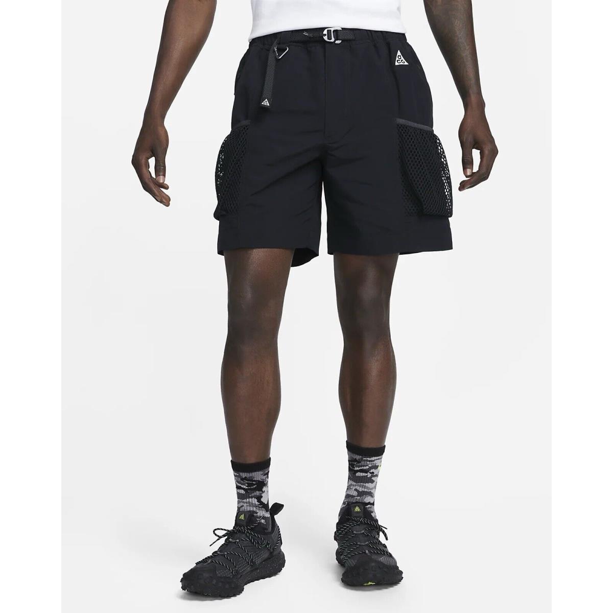 Nike Acg Snowgrass Cargo Shorts Black Summit White Sz Small DV9405-010