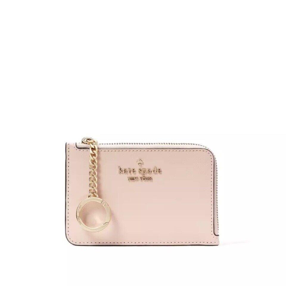 Kate Spade Madison Medium L-zip Card Holder Wallet Conch Pink KG613