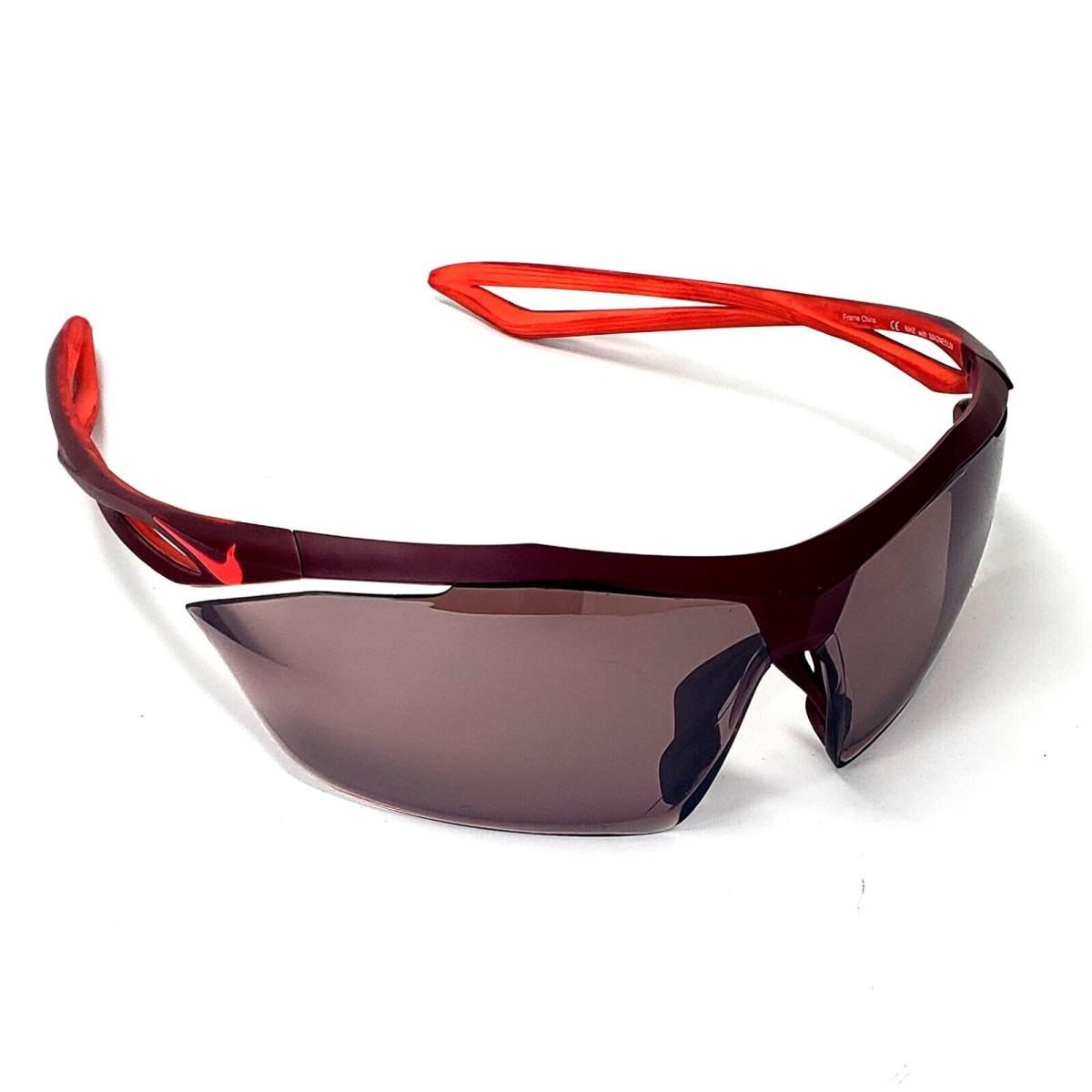 Nike Vaporwing E EV0944 600 Sunglasses Matte Team Red Speed Tint with Nike Case - Frame: Black and red