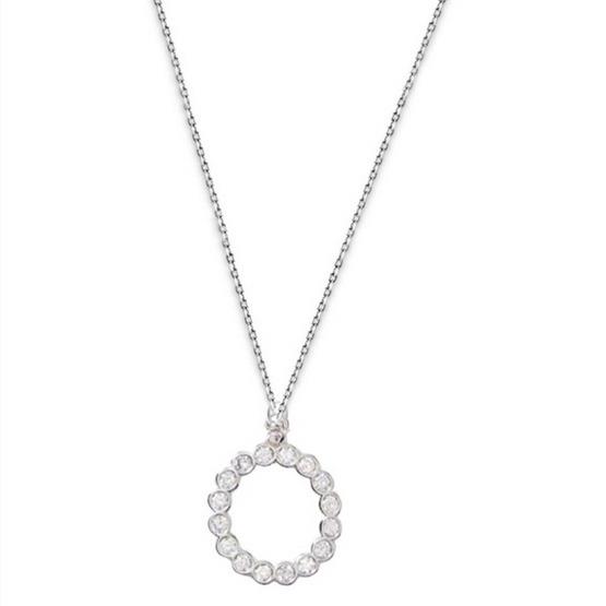 Kate Spade New York Women`s Full Circle Mini Pendant Necklace Silver Round New