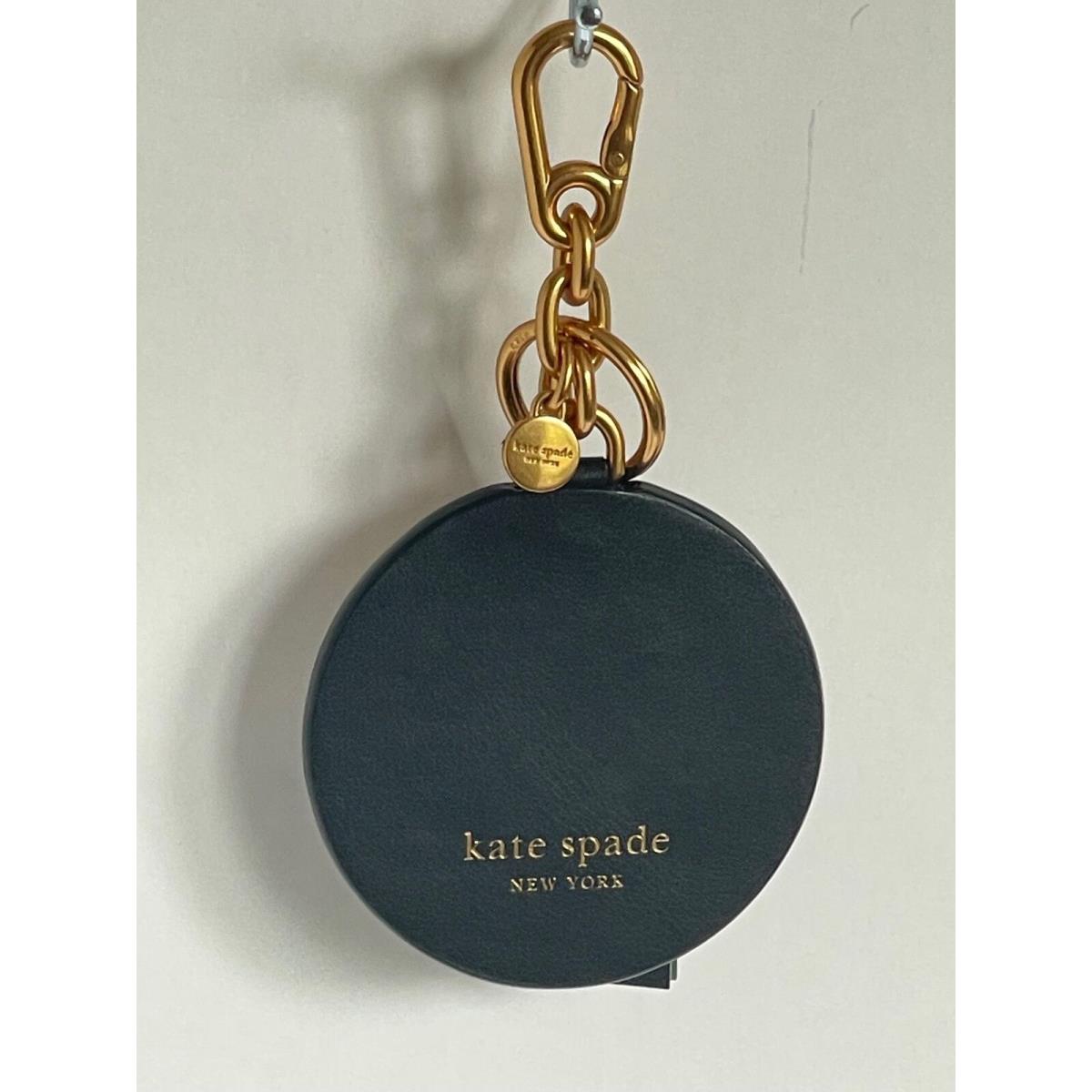 Kate Spade Fortune Favors Key Fob Keychain Bag Charm Leather Spinning Wheel
