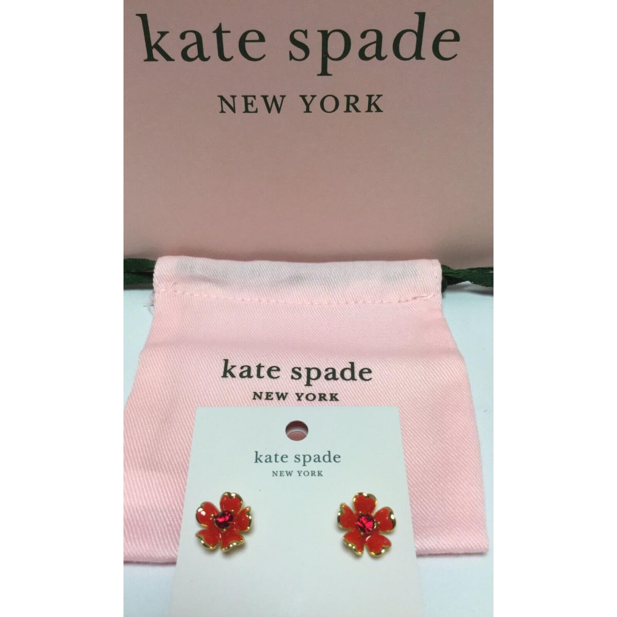Kate Spade New York Blushing Blooms Studs Earrings w/ KS Dust Bag New