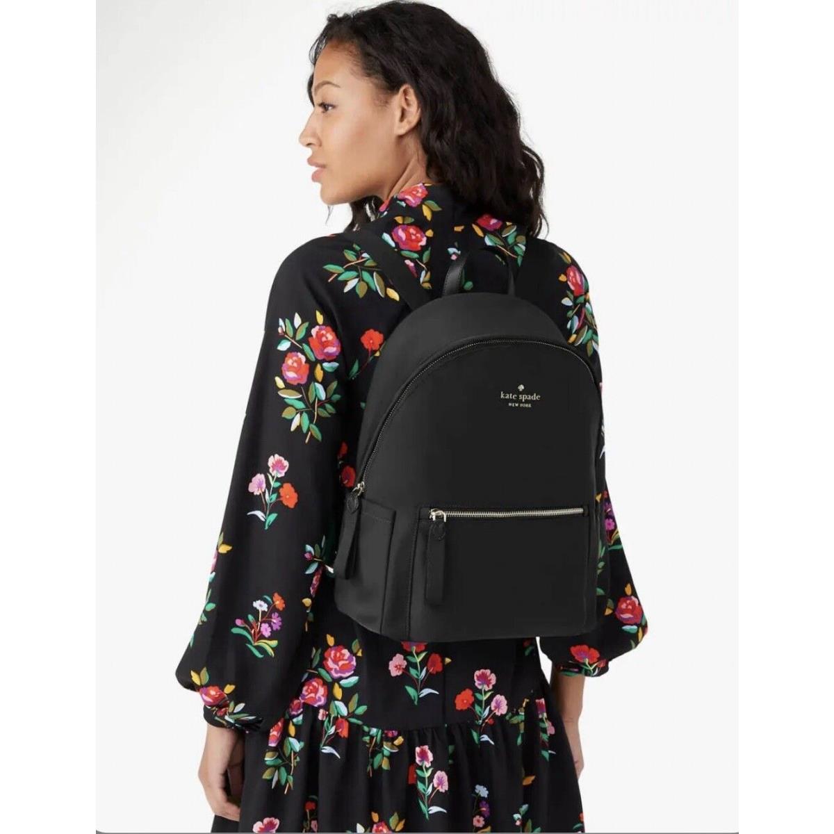 Kate Spade Chelsea Nylon Large Backpack The Little Better Tote Bag Black