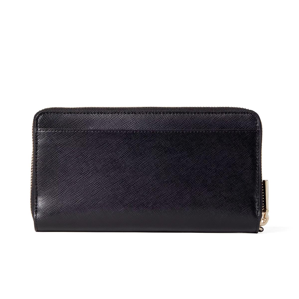 New Kate Spade Staci Large Carryall Wristlet Wallet Leather Black