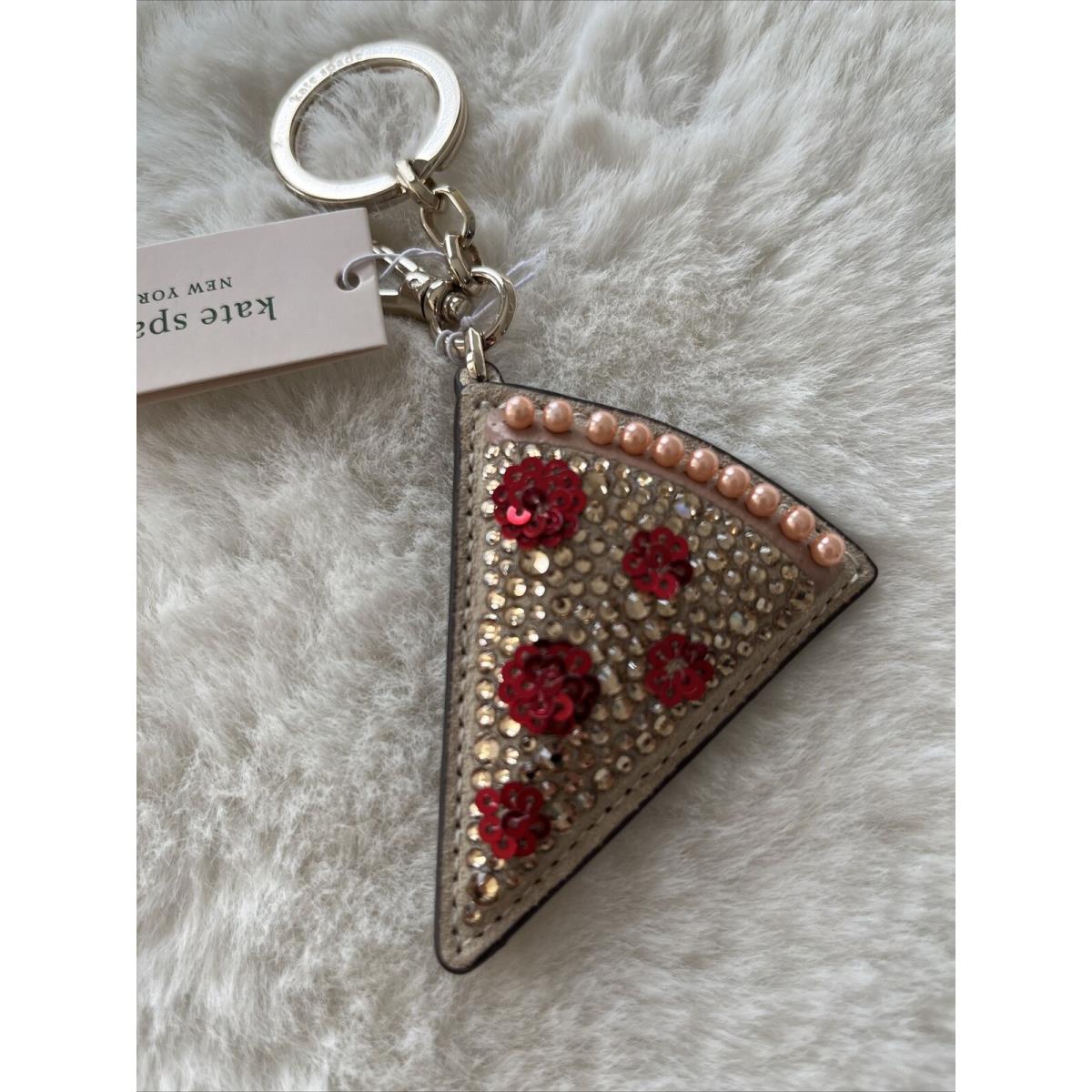 Kate Spade NY On a Roll Pizza Bag Charm Key Fob Keycha