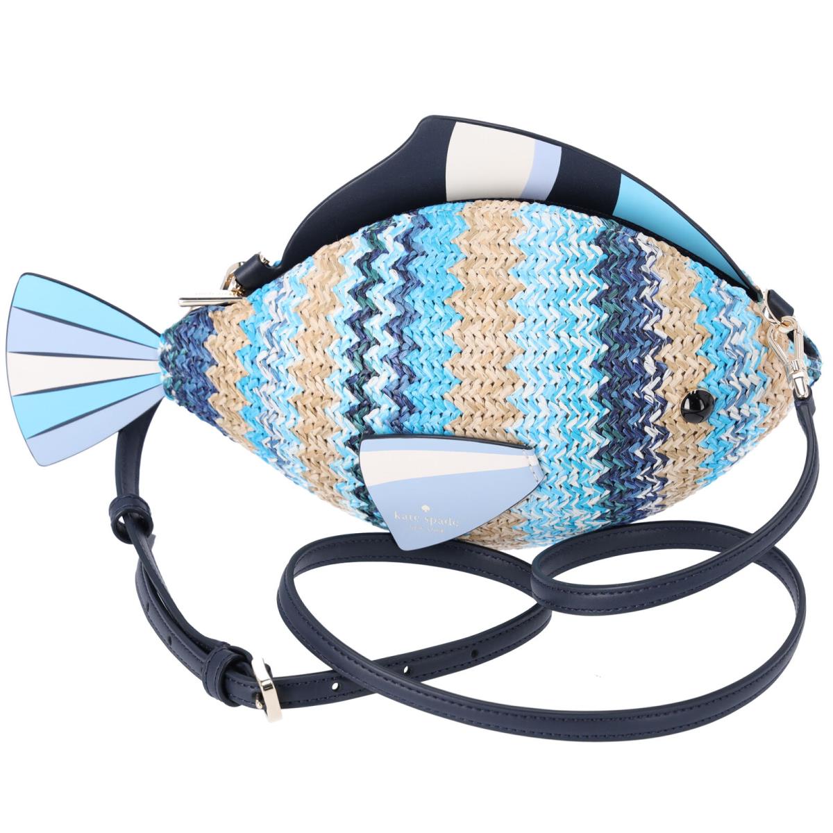 Kate Spade KG739 What A Catch 3D Fish Crossbody Novelty Blue Multi