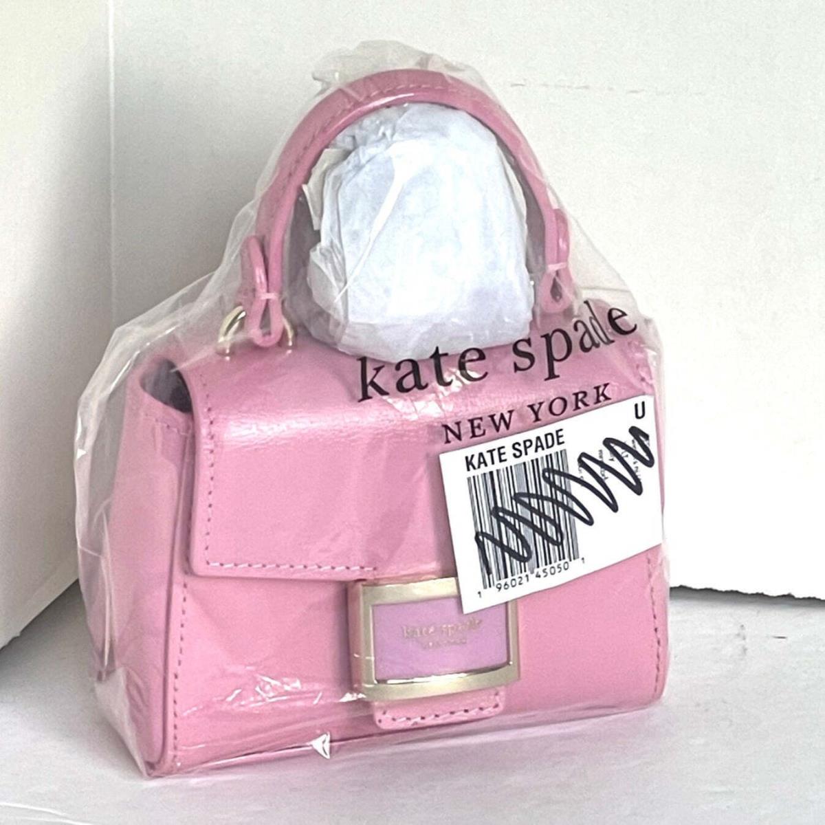 Kate Spade Katy Shiny Micro Crossbody Pink Leather Mini Shoulder Bag