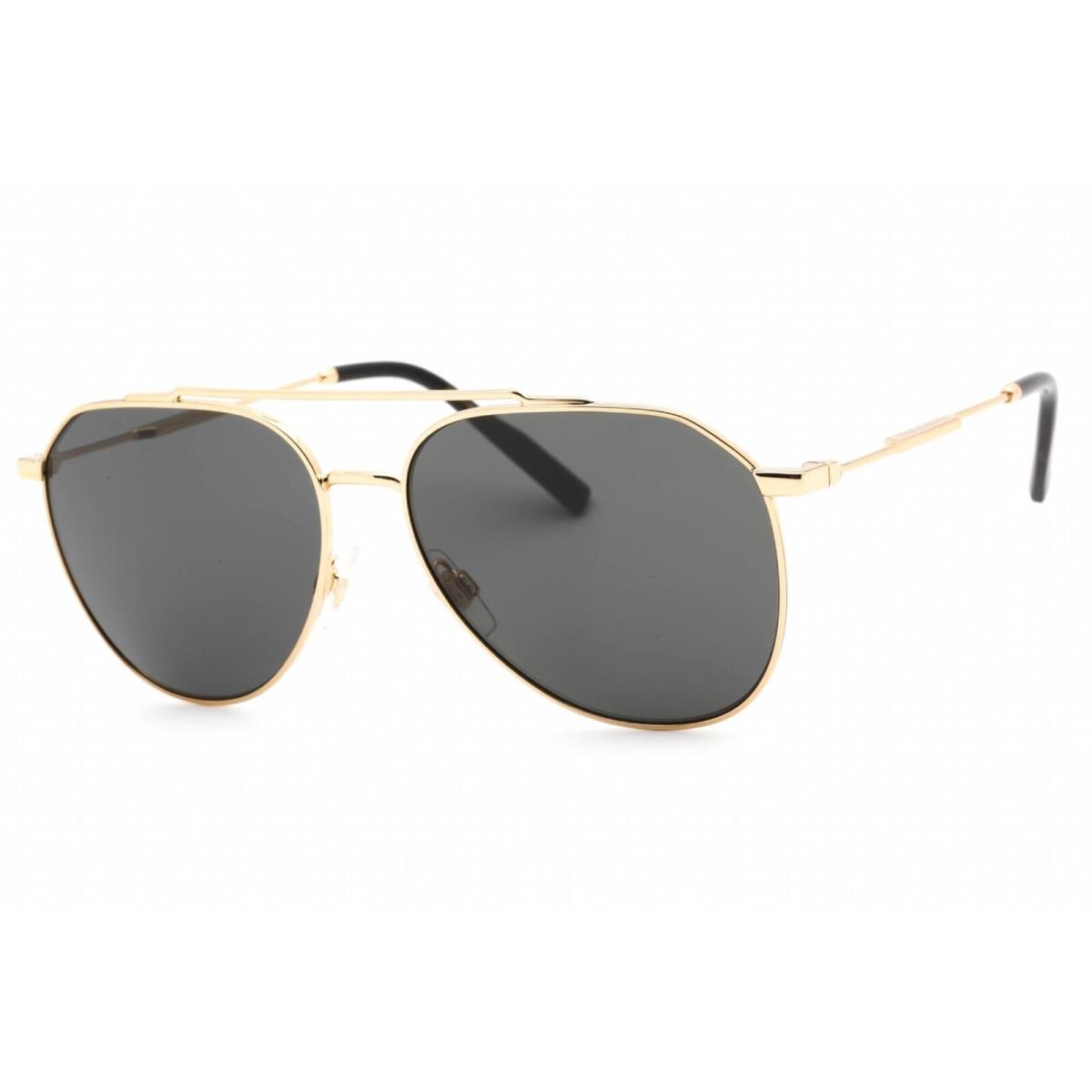 Dolce Gabbana Men`s Sunglasses Gold Aviator Frame Grey Lens 0DG2296 02/87