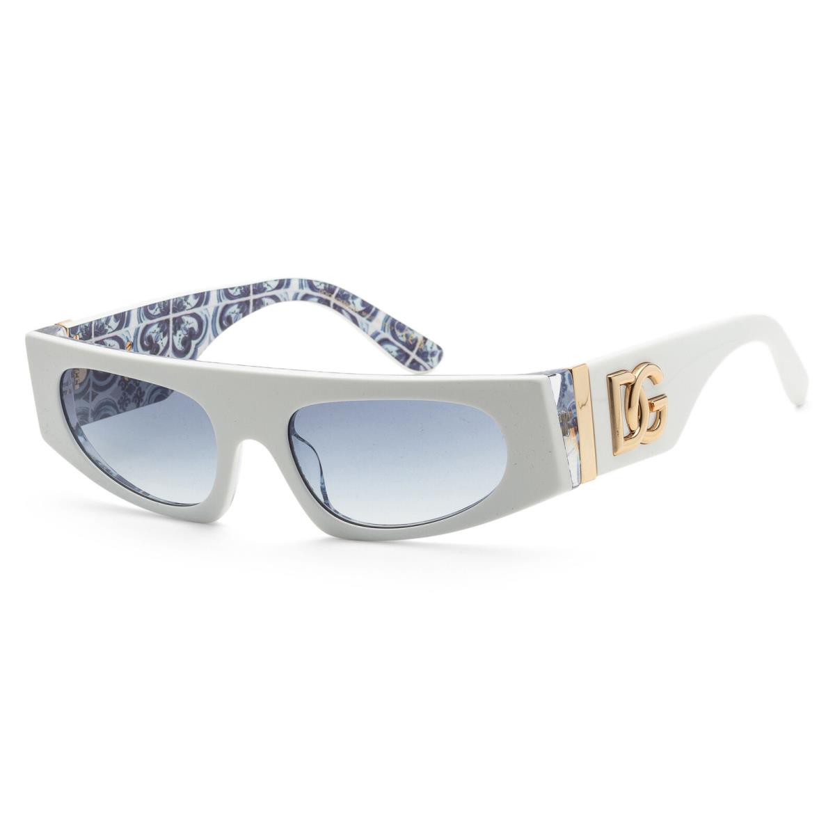 Dolce Gabbana Women`s 54mm White On Blue Maiolica Sunglasses DG4411-337119-54