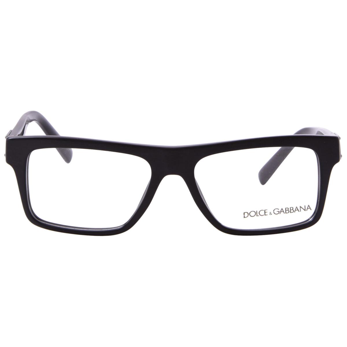 Dolce Gabbana DG3368 2820 Eyeglasses Frame Men`s Brushed Black Full Rim 52mm