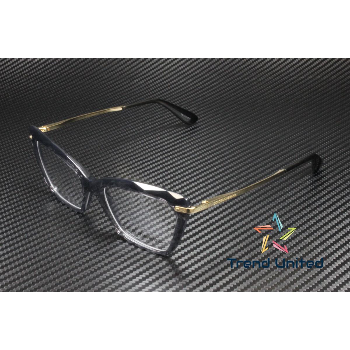 Dolce Gabbana DG5025 504 Transparent Grey Demo Lens 53 mm Women`s Eyeglasses