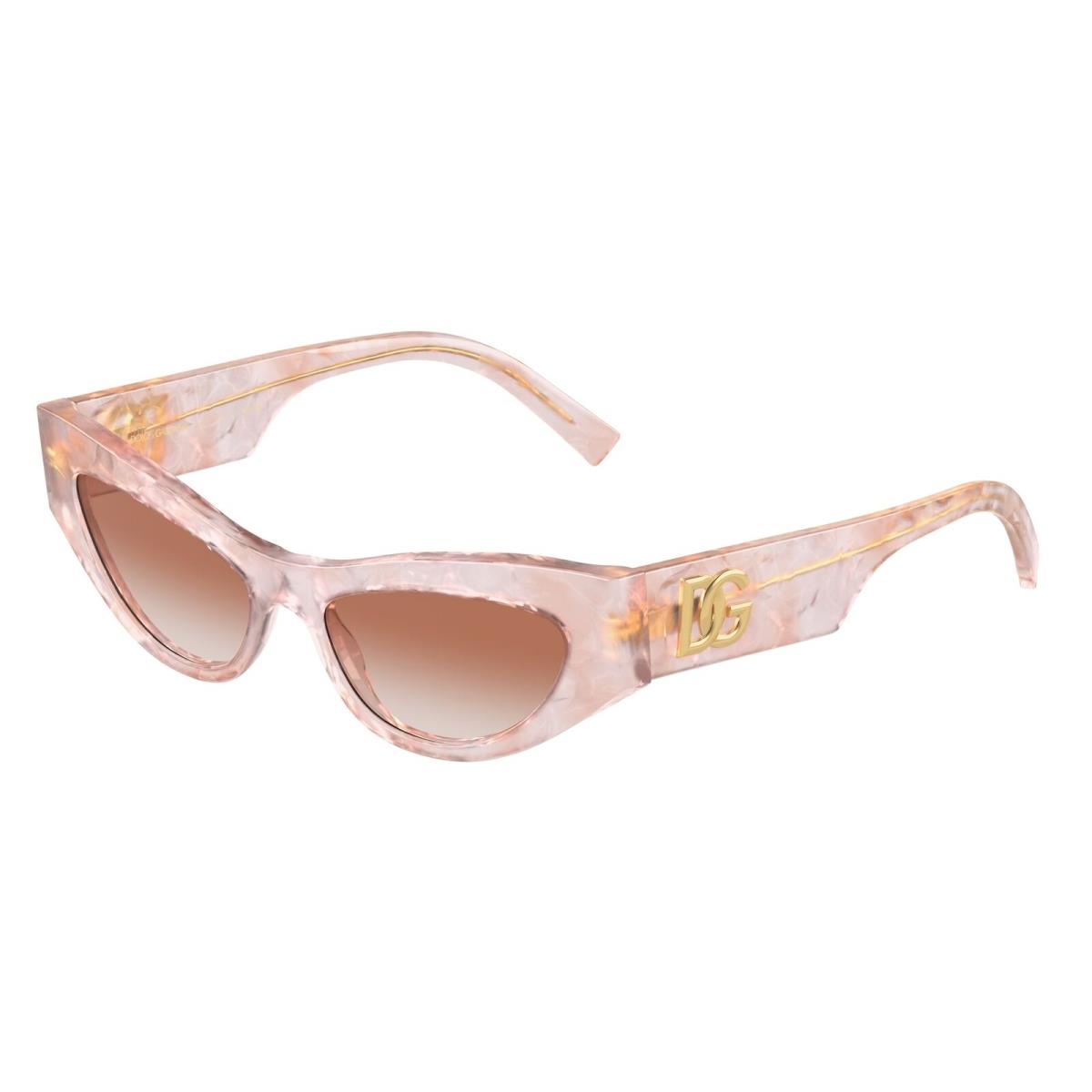 Dolce Gabbana Women`s Sunglasses Pink Marble Cat Eye Frame 0DG4450 323113