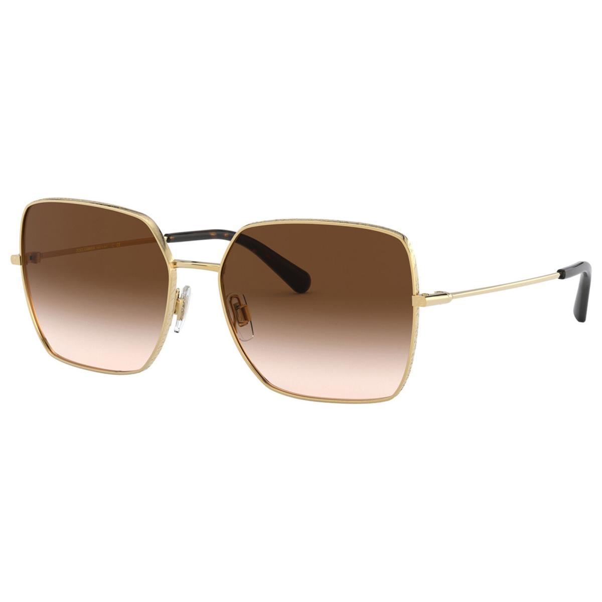 Dolce Gabbana Women`s Gold-tone Geometric Sunglasses - DG2242-44240-57 - Italy