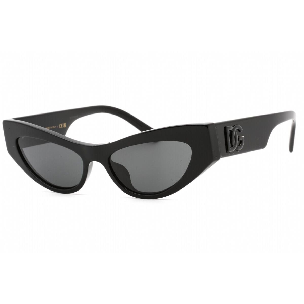 Dolce Gabbana DG4450F 501/87 Sunglasses Black Frame Gradient Dark Gray