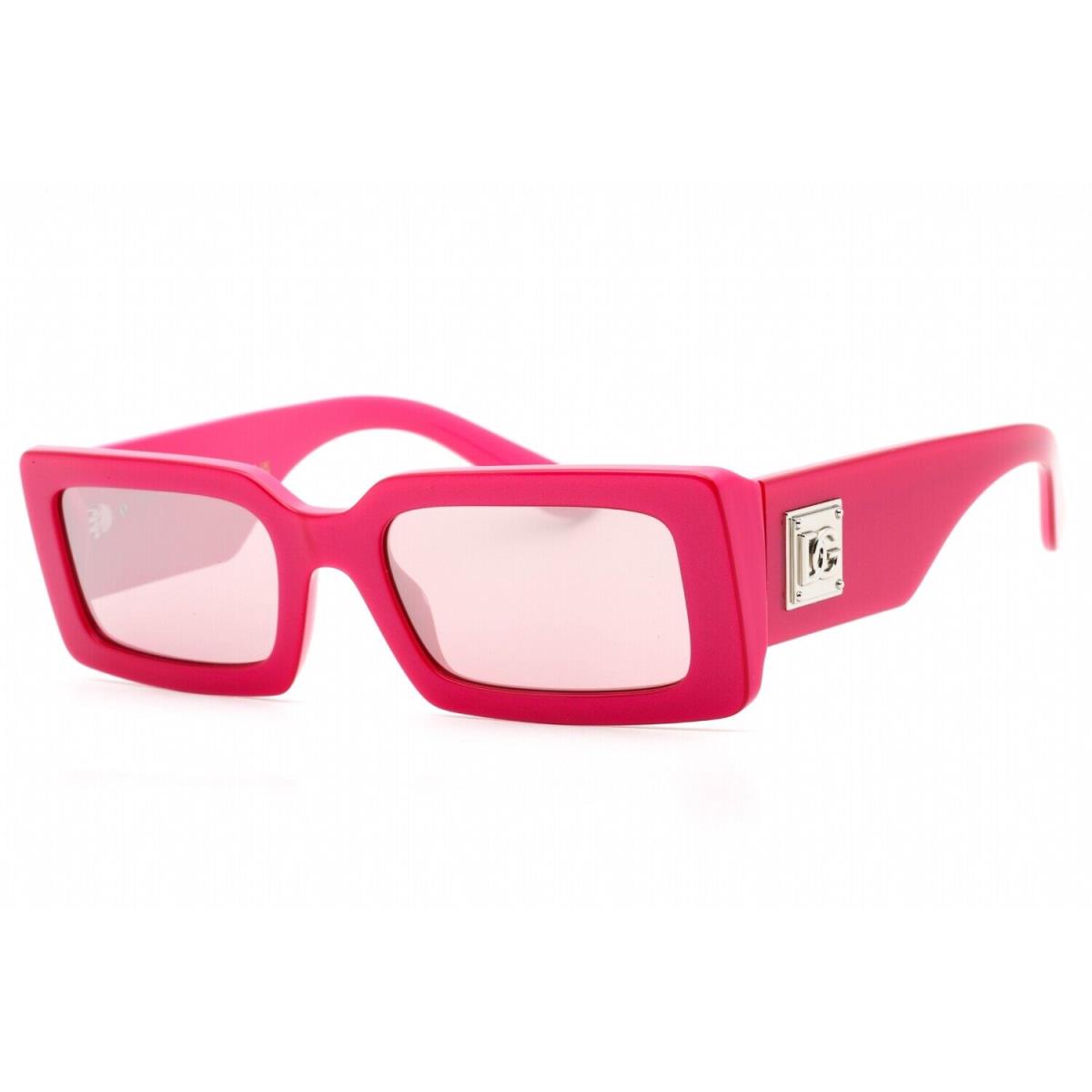 Dolce Gabbana DG4416 33794Z Sunglasses Pink Frame Pink Silver Mirror Lens 53mm