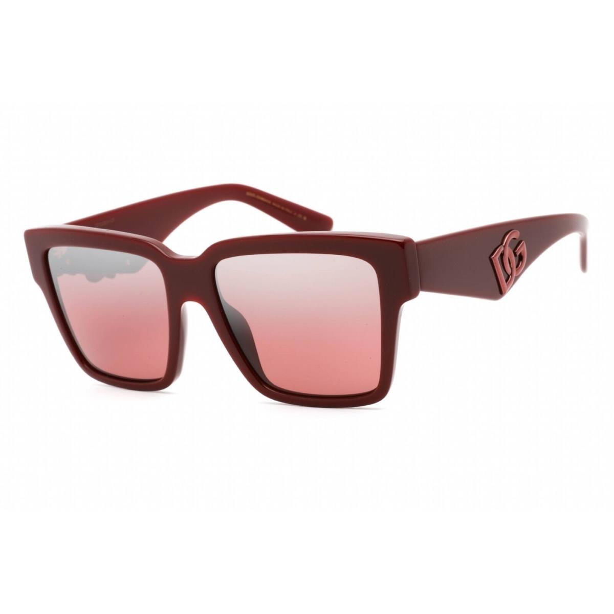 Dolce Gabbana Women`s Sunglasses Bordeaux Plastic Square Frame 0DG4436 30917E