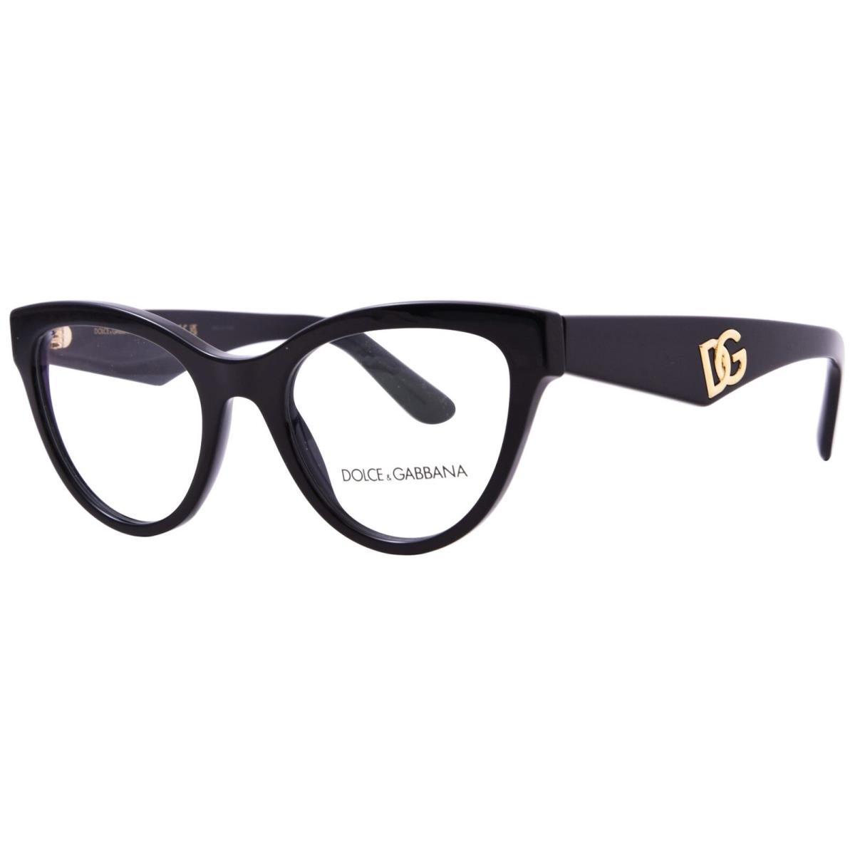 Dolce Gabbana DG3372 501 Eyeglasses Frame Women`s Black Full Rim 50mm