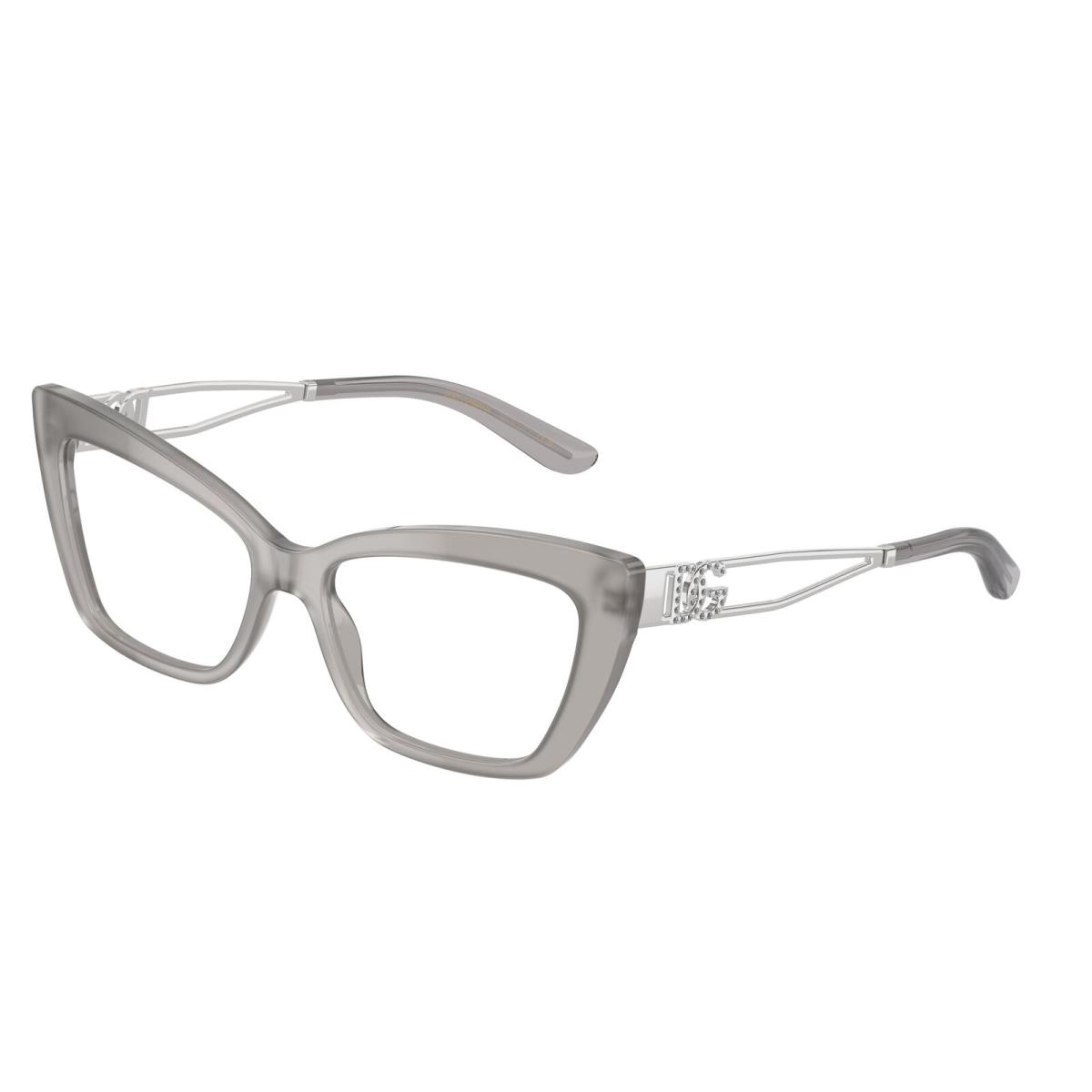 Dolce Gabbana DG3375B 3421 Opal Grey Demo Lens 55 mm Women`s Eyeglasses