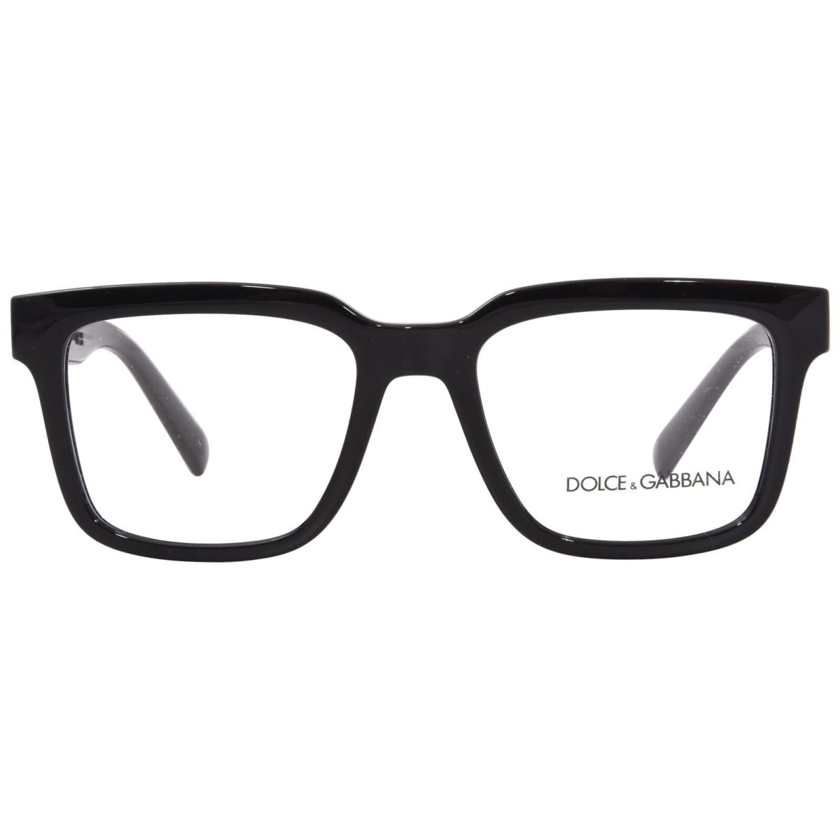 Dolce Gabbana DG5101 501 Eyeglasses Men`s Black Full Rim Square Shape 52mm