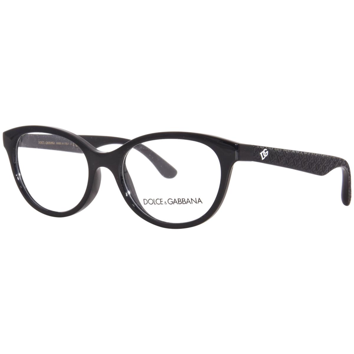 Dolce Gabbana DX-5096 501 Eyeglasses Youth Kids Girl`s Black Full Rim 47mm