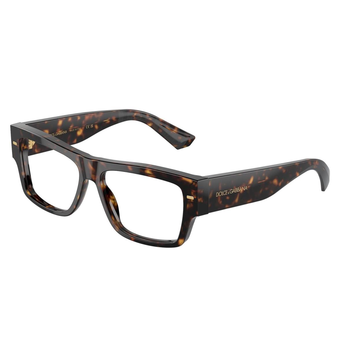 Dolce Gabbana DG3379 502 Havana Demo Lens 53 mm Men`s Eyeglasses