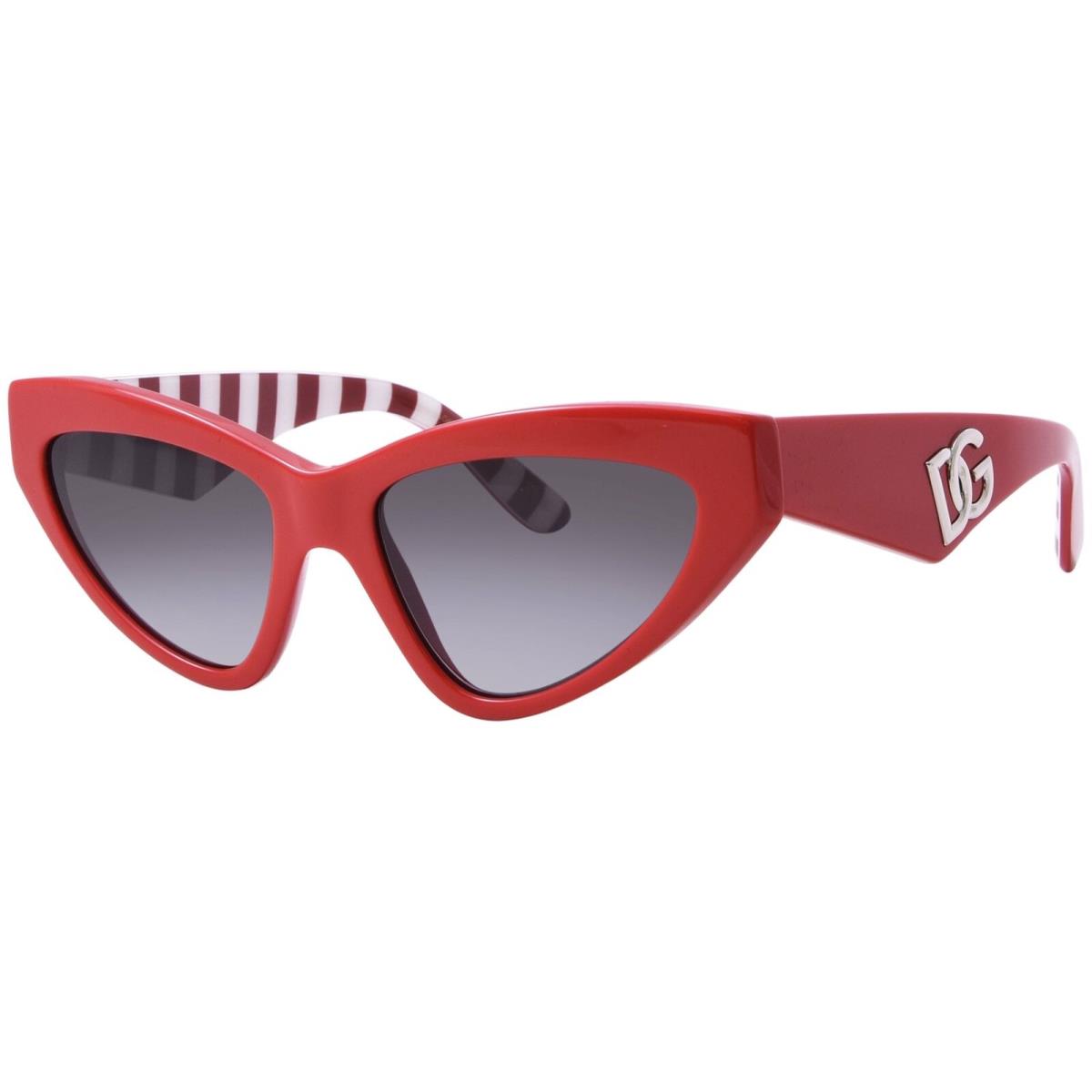 Dolce Gabbana DG4439 30888G Sunglasses Women`s Red/grey Gradient Cat Eye 55mm