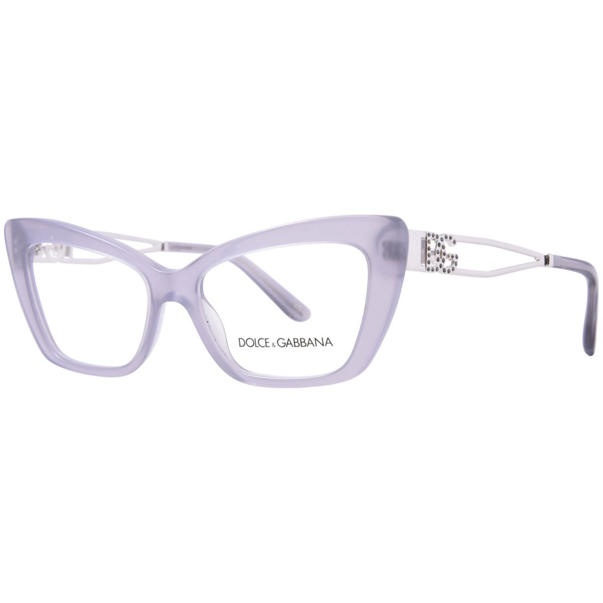 Dolce Gabbana DG3375B 3421 Eyeglasses Women`s Opal Grey Full Rim Cat Eye 53mm