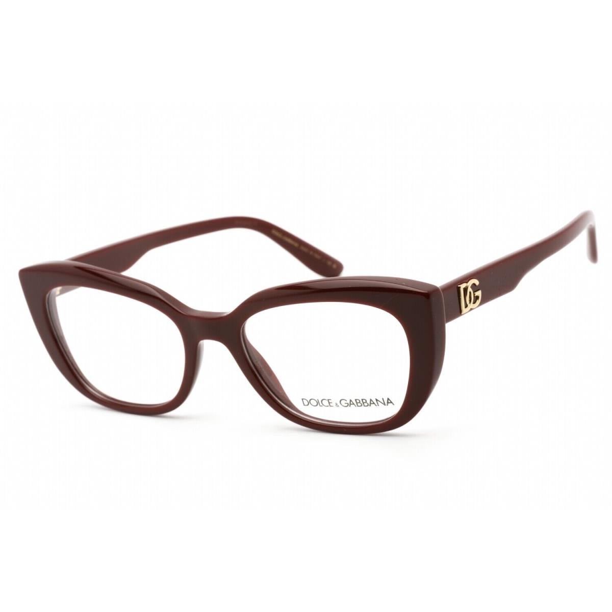 Dolce Gabbana DG3355-3091-53 Bordeaux Eyeglasses