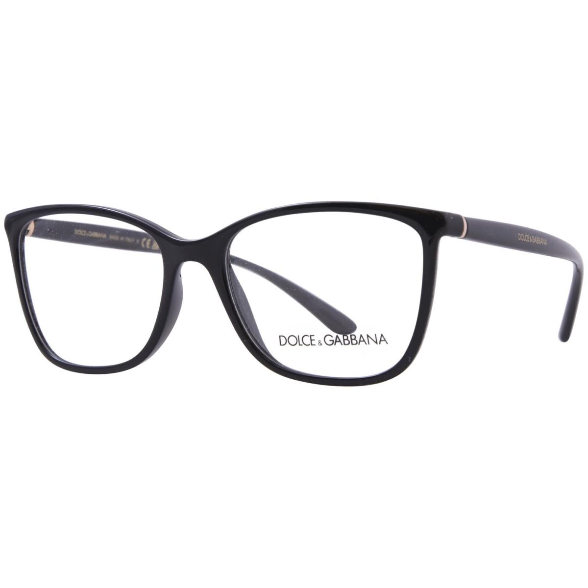 Dolce Gabbana DG5026 501 Eyeglasses Womens Black Full Rim Rectangle Shape 54mm