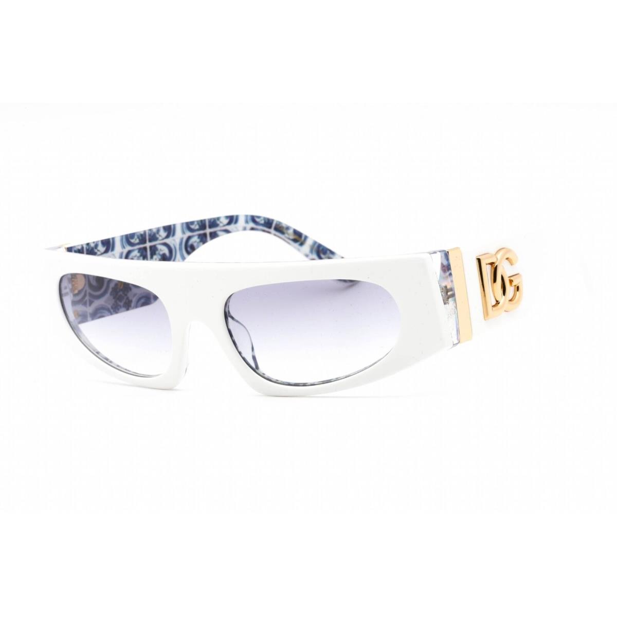 Dolce Gabbana Women`s Sunglasses White Frame Blue Gradient Lens 0DG4411 337119