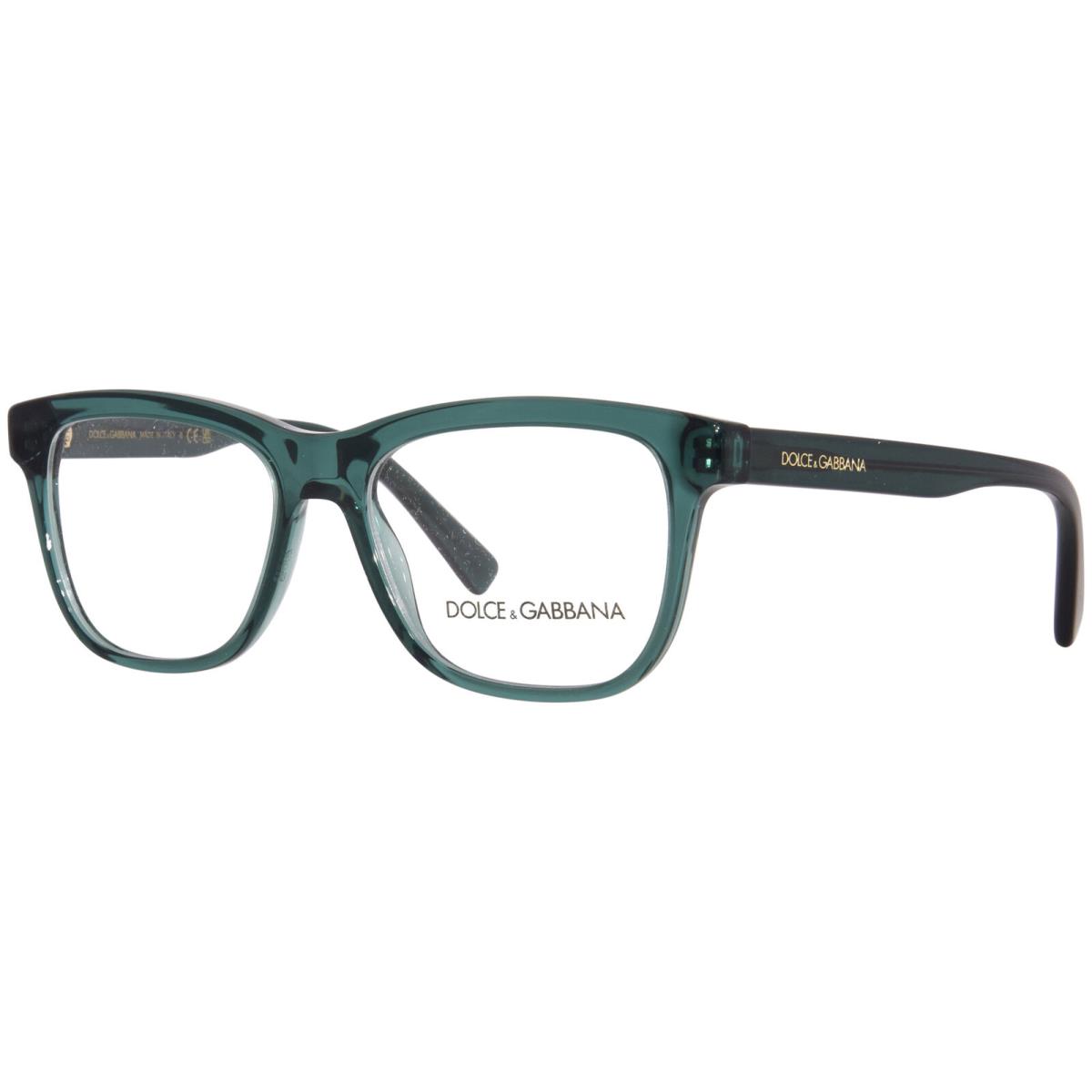 Dolce Gabbana DX3356 3008 Eyeglasses Frame Youth Boy`s Transparent Green 49mm